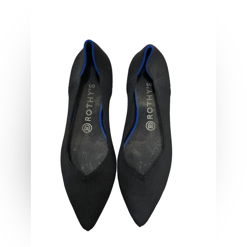 Rothy's black pointed toe shoes